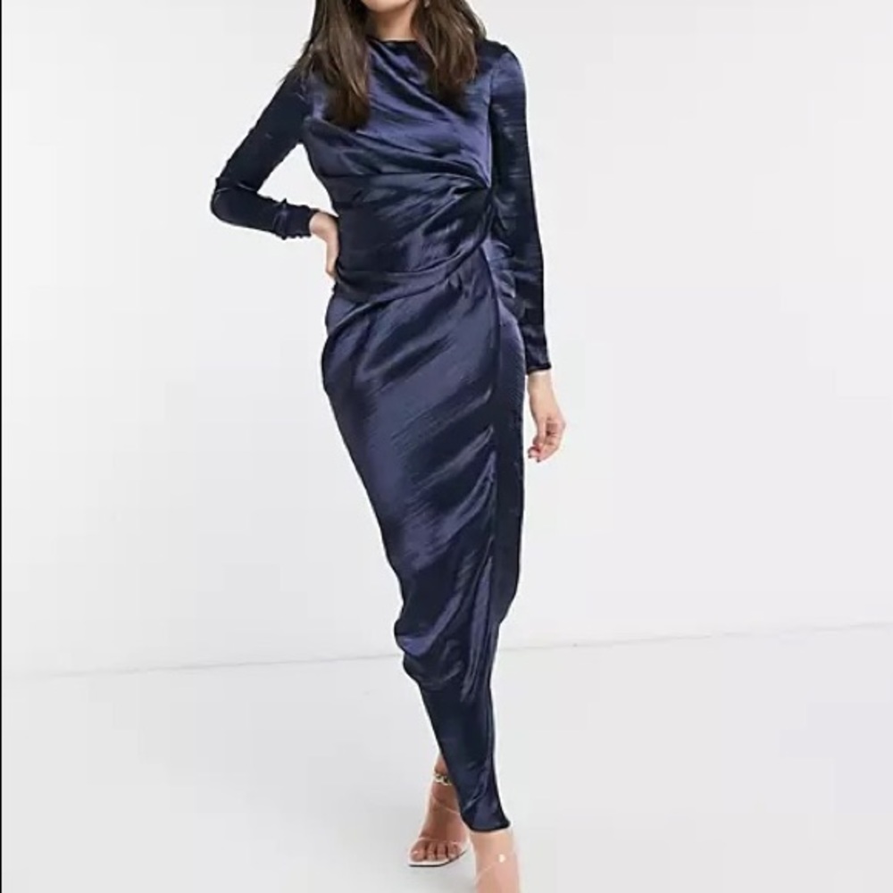ASOS High neck drape dress